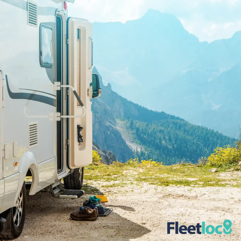motorhome with scenic view